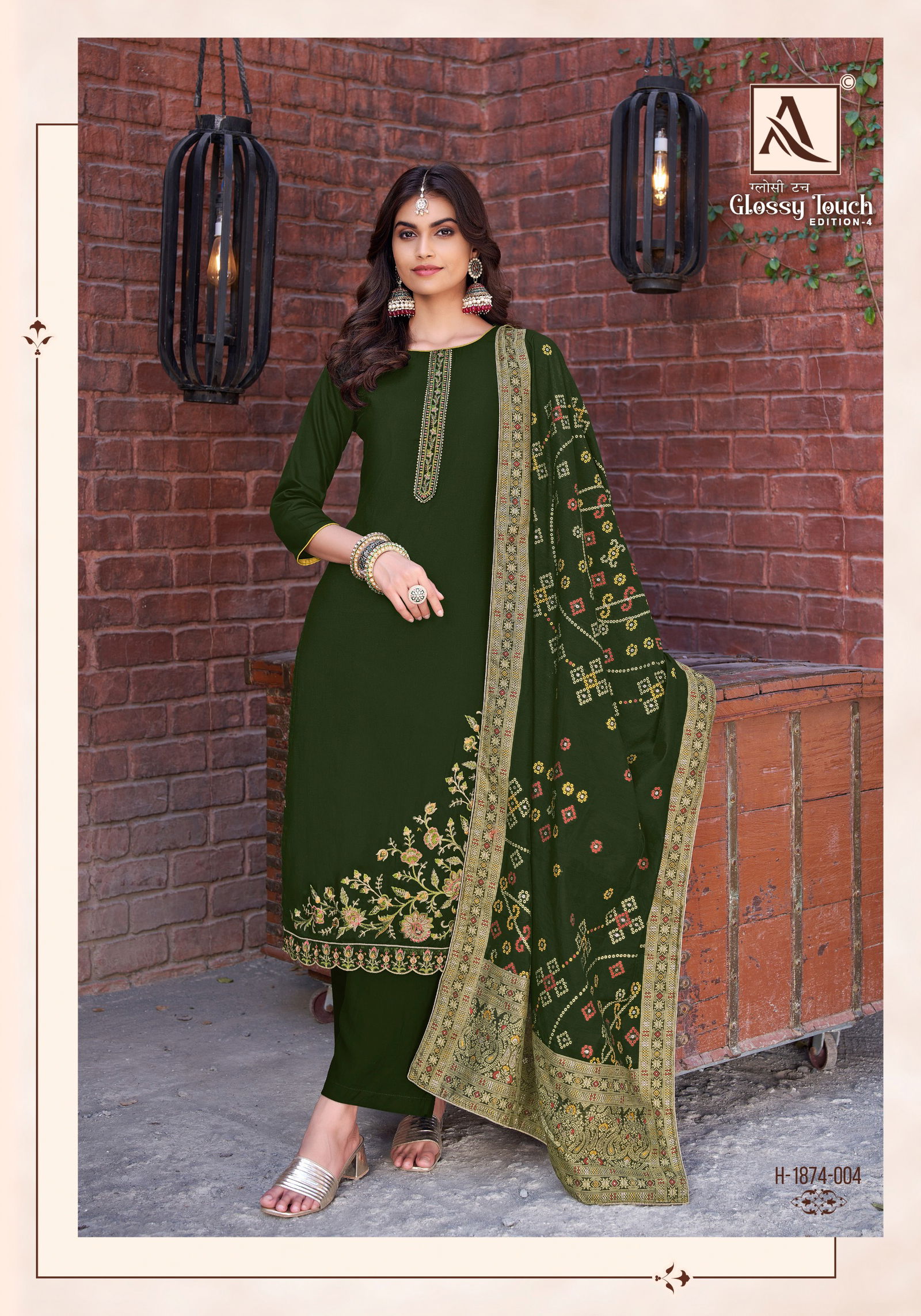 Glossy Touch Edition 4 By Alok Suit Zam Embroidery Dress Material Orders In India